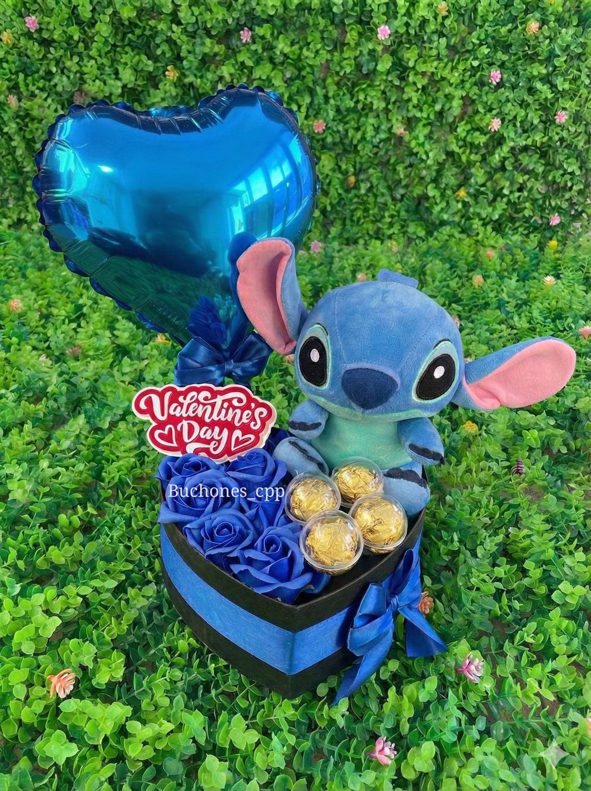 Combo Caja Corazón con Peluche y Globo